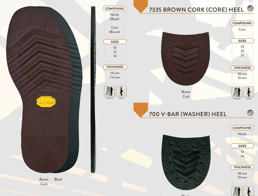 VIBRAM 700 TYGYM semelles sole replacement