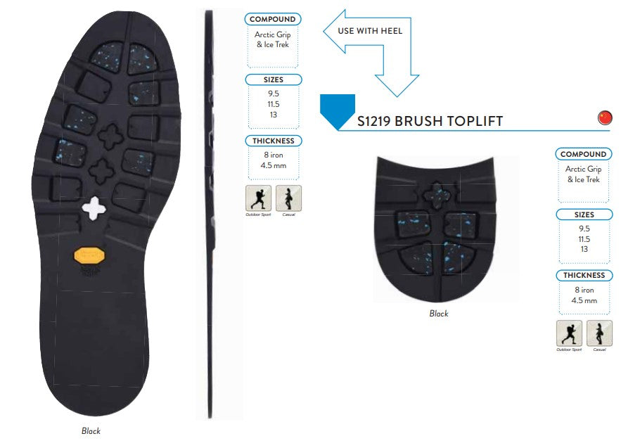 VIBRAM S1219 BRUSH semelles sole replacement